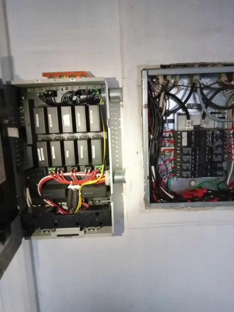 Electrical panel upgrade completed for Security Camera Wiring in East Niles